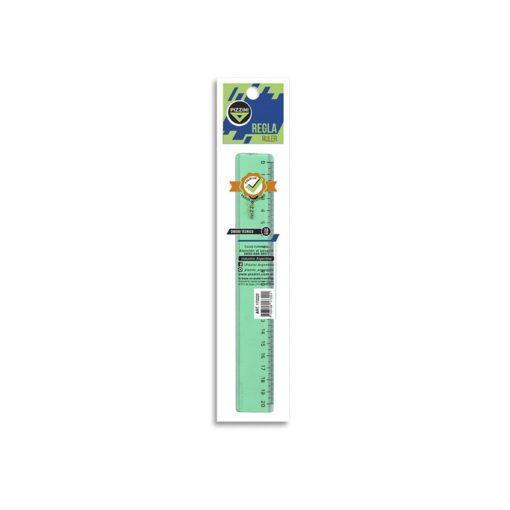 REGLA DE ACRILICO PIZZINI X 20 CM VERDE 1732