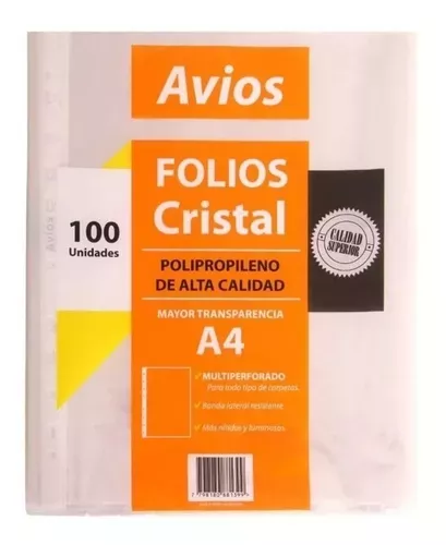 FOLIOS PLASTICOS A4 X 100 40 MIC