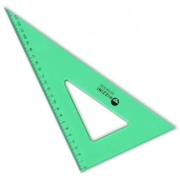 ESCUADRA 25 CM X 45 GRADOS PIZZINI DIBUJO TECNICO VERDE