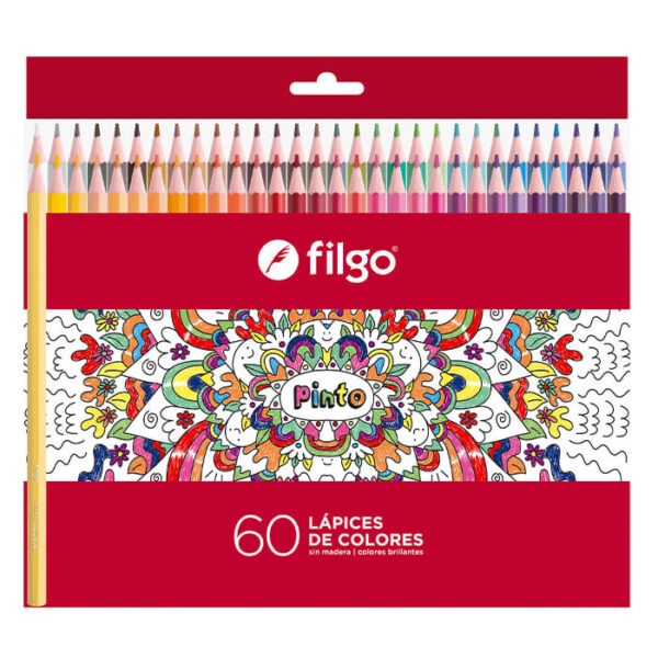 LAPICES DE COLORES LARGOS FILGO X 60 UNIDADES