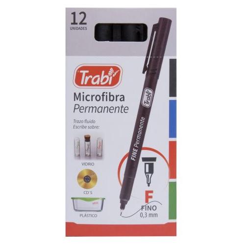 MARCADOR PERMANENTE MICROFIBRA NEGRO TRABI ULTRA FINA