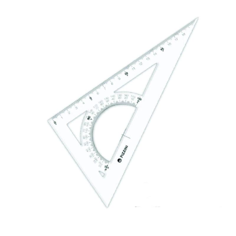 ESCUADRA 20 CM. CON TRANSPORTADOR ESCOLAR