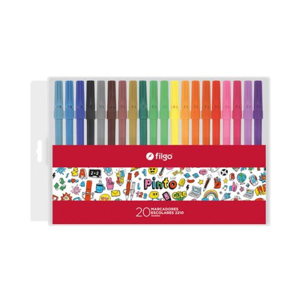 MARCADORES FILGO X 20 COLORES