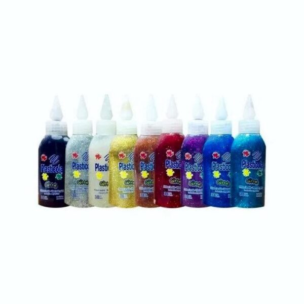 ADHESIVO PLASTICOLA CON GLITTER 38 GRS CHICO