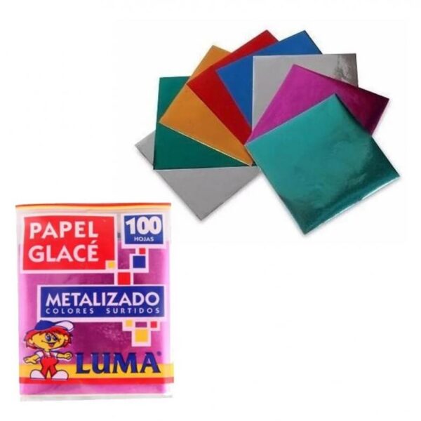 PAPEL GLASE METAL X 10 UNIDADES
