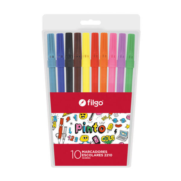 MARCADORES FILGO X 10 LARGOS COLORES
