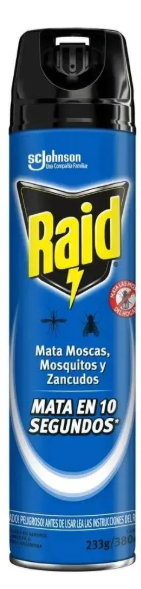 MATA MOSCAS Y MOSQUITOS RAID AEROSOL X 370CC