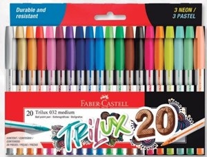 Boligrafo Faber Castell Trilux 20 Blister X20u