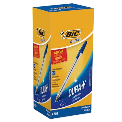 Boligrafo Bic Cristal 1mm. X50u Azul/rojo/verde/negro POR CAJA