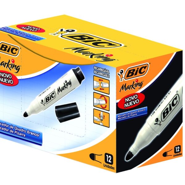 Marcador Bic Marking P/pizarra X12u. NEGRO