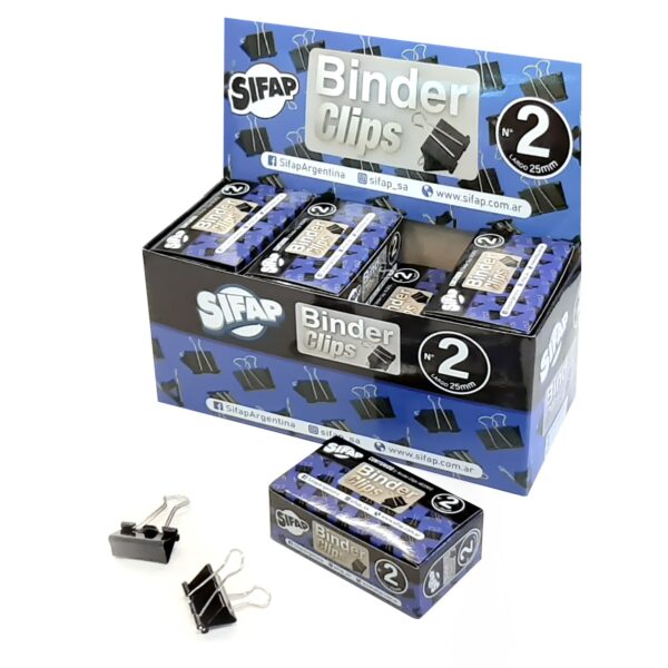 Aprieta Papel Sifap Binder 25mm X12u