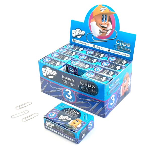 Clip Sifap Metalico Nº3 X 100u.