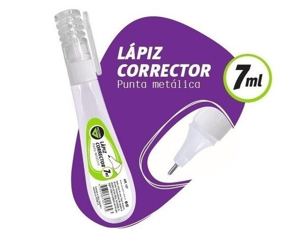 Corrector Pizzini Lapiz Punta Metalica 7ml.