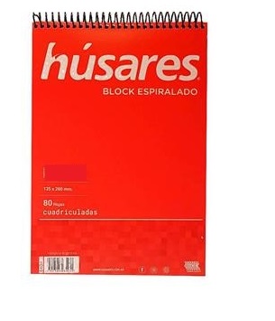 Block Husares A4 X 80h C/esp Cuadriculado