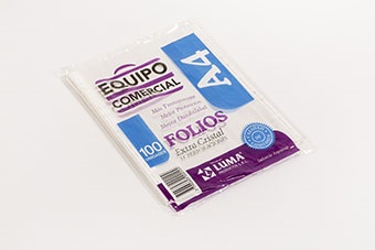 Folio Luma A4 Extra Cristal/gofrado Pp X 100u. (31-31) Equipo Comercial