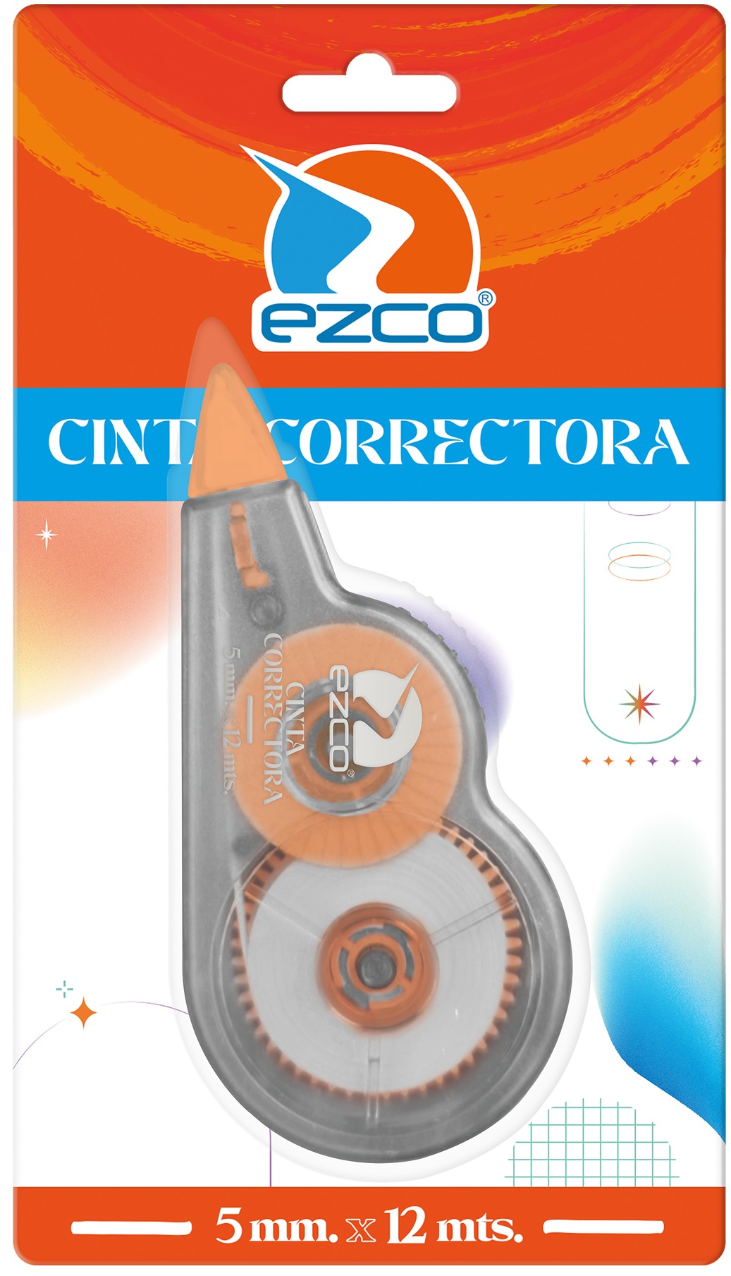 Cinta Correctora Ezco 5mmx12mts 12u C/u