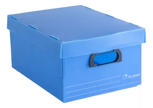 Caja De Archivo Azul Con Asas