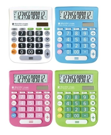 Calculadora Skycolor Ct-628c 142mm X 106mm 12 Digitos