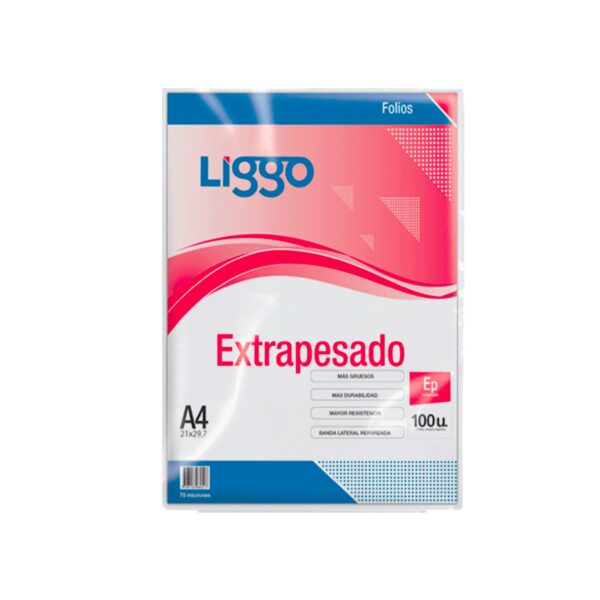 Folio Liggo A4 Extrapesado X 100u.