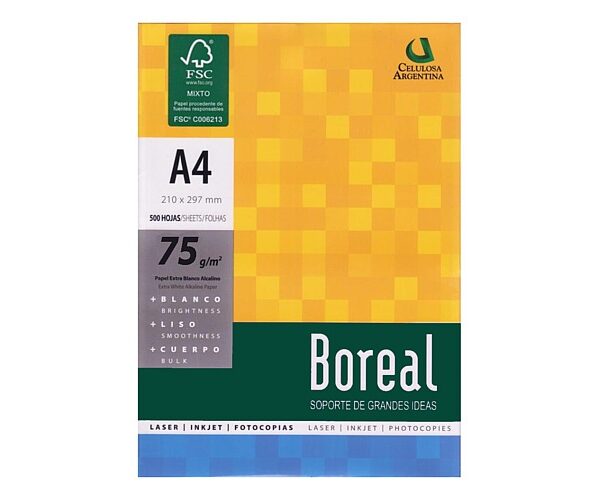 Resma Boreal A4 75grs
